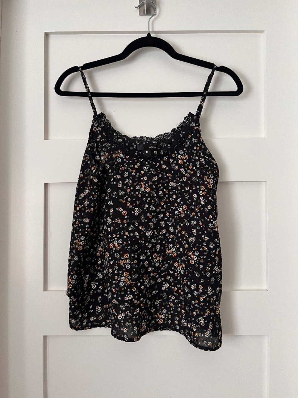 Ditsy Floral Cami with Lace Detail | Aqua by Bloomingdales